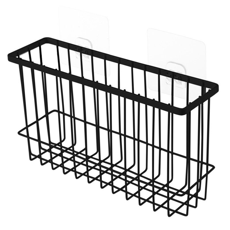 AEE2-Metal Decorative Storage Basket DIY Dormitory Wall Mounted Iron Frame Hanging Storage Bathroom Storage Basket A чёрный
