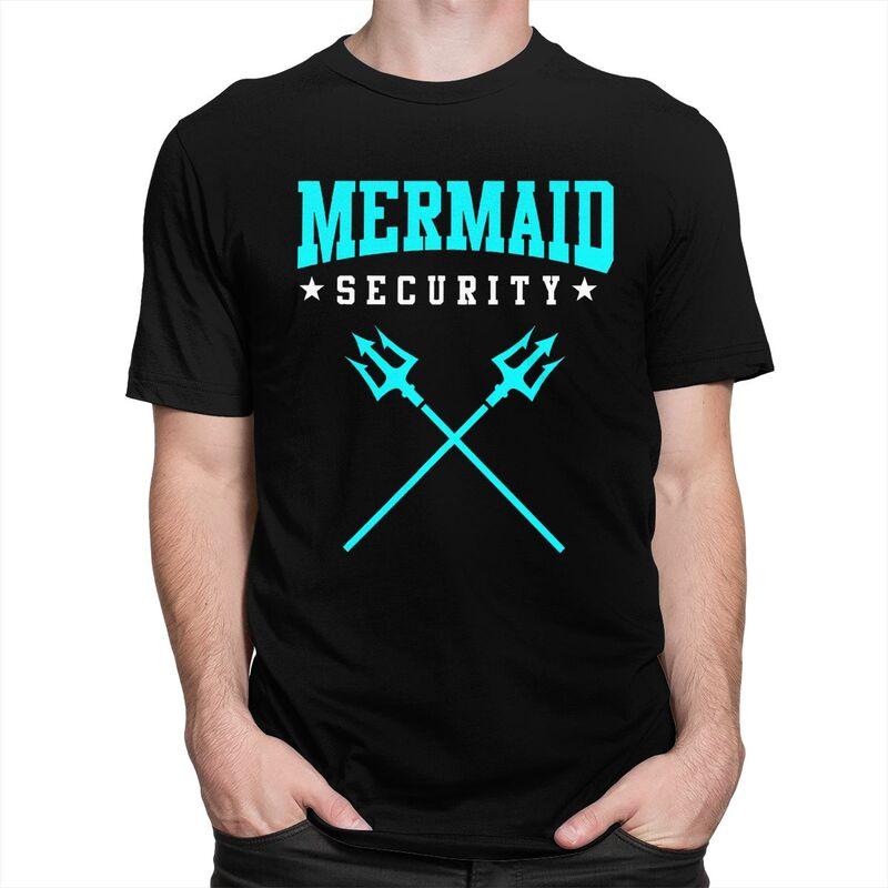 Mermaid Security Funny Swimming Quote T Shirt Unisex Short Sleeves Casual Tee Shirt Summer Style Loose Fit 100 Cotton Camisetas