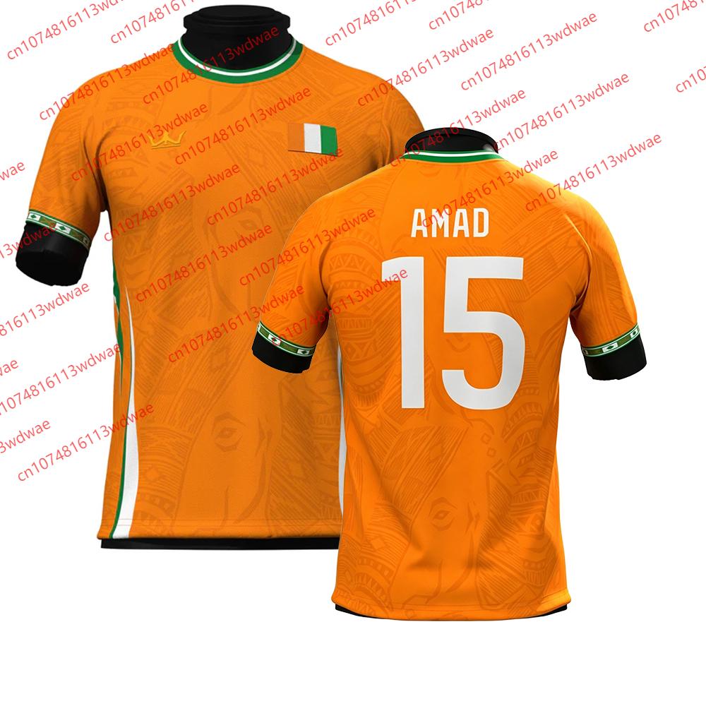 Abbigliamento Stile Costa d'Avorio Maglia da Calcio Asciugatura Rapida Diomande 11 Maglia da Calcio Estiva Edizione Allenamento T-shirt Bambino