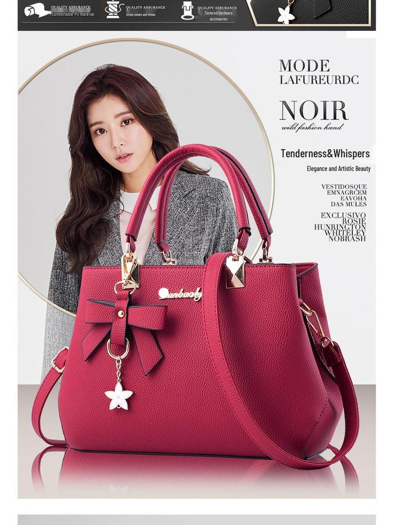 2025 Korean Style Fashion Bow Handbag: Women's Crossbody, Shoulder, Mommy Bag.