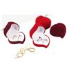 Ringehalter Samt Herz Ringbox Dreidimensionaler Ring-Display-Ständer Schmuck-Organizer Paar