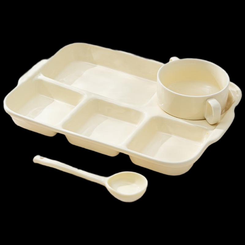 Набор керамических тарелок с секциями Peirson в кремовом стиле (3 шт)