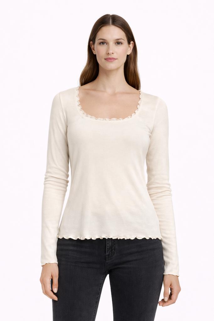 Guido Maria Kretschmer - Women' Long Sleeve Blouse - Ginny Top Gmk-1023-01505 Cream 38