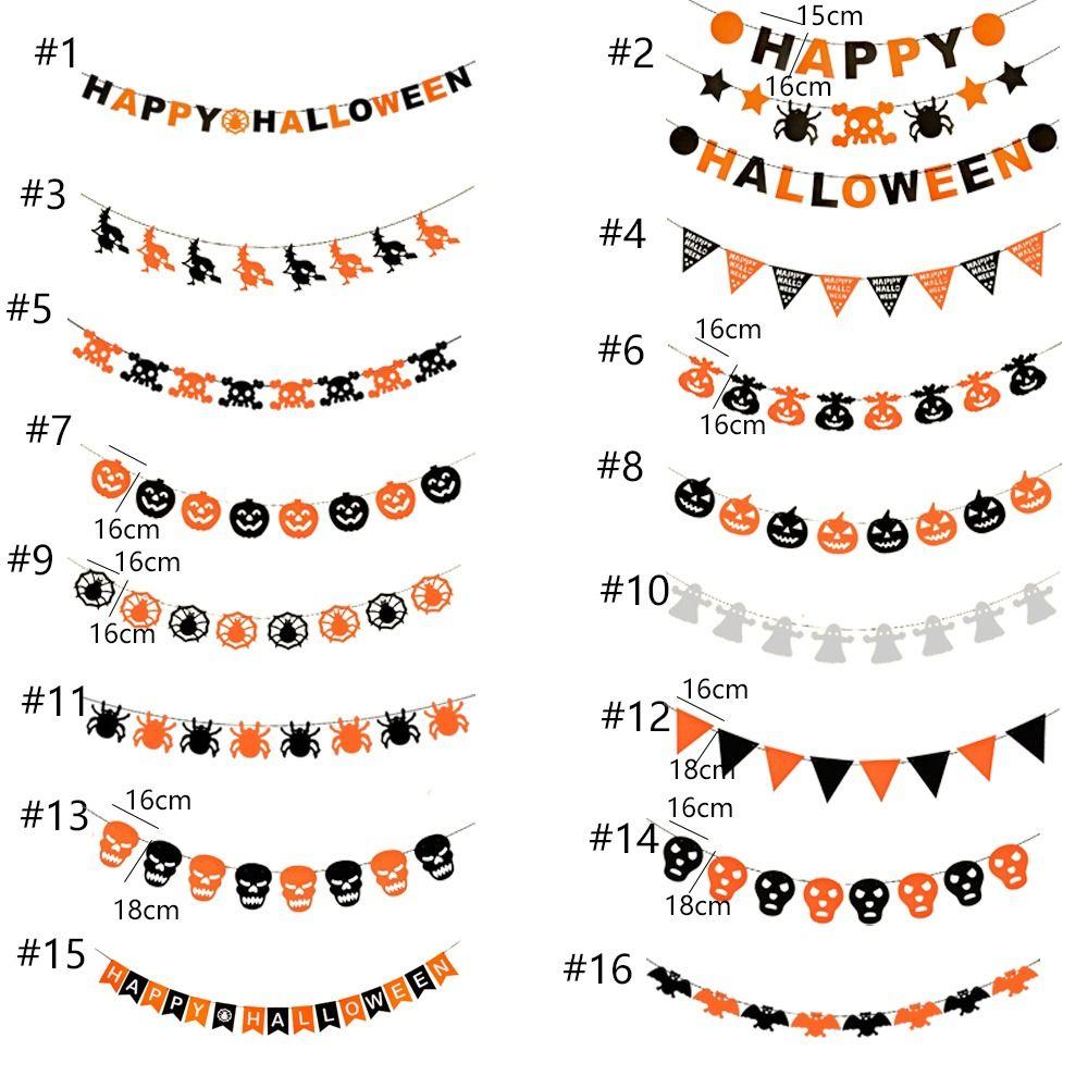 Hanging Happy Halloween Banner Party Decor Pull Flag  Halloween Party Decoration