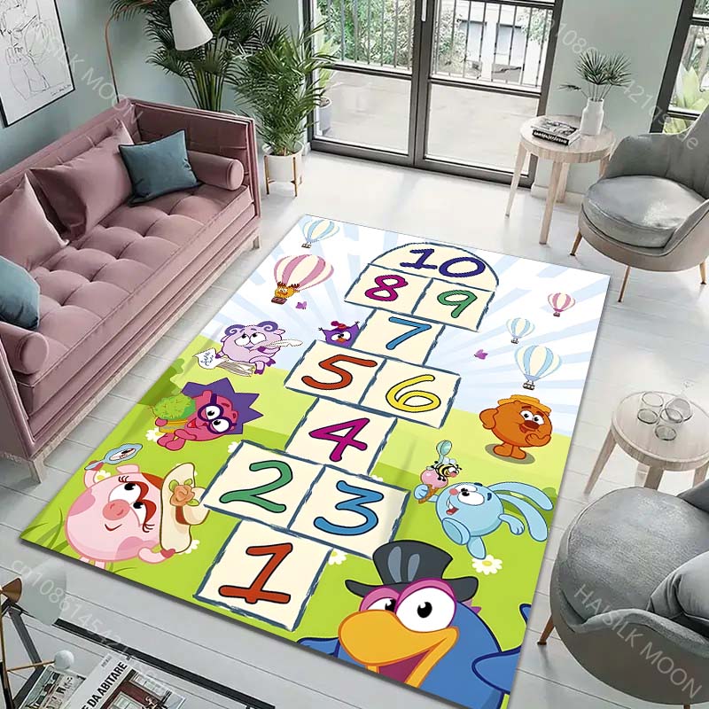 Cartoon Hopscotch Printed Carpet for Living Room Bedroom Bathroom Mat Creative Doormat Sofa Home Decor Children's Activity Area