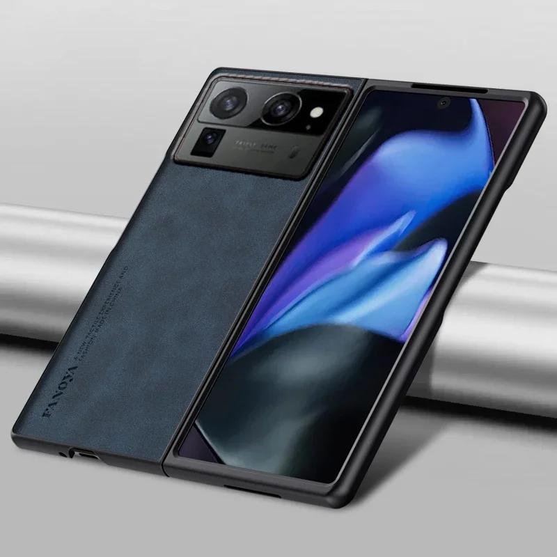 

Для Tecno Phantom VFold 2 роскошный чехол из овчины для телефона Phantom V Fold2 противоударный бампер матовый силиконовый защитный мягкий край чехол Phantom V Fold2 синий