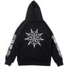 Moletom Slipknot Estampa de Caveira Masculino Oversized Forrado com Fleece de Algodão Streetwear Estilo Rock Inverno