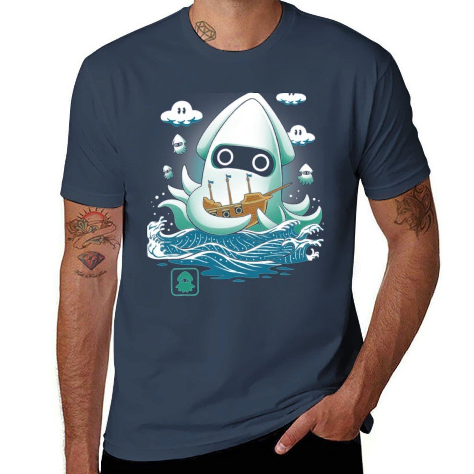 Blooper Kaiju Tshirt Basic Solid Tee For Daily Use S