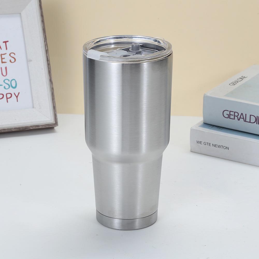 30oz Powder Coated Stainless Steel Insulated Car Cup - Double Layer, Large Capacity, Ice Buster for Outdoor Cold Storage 30oz