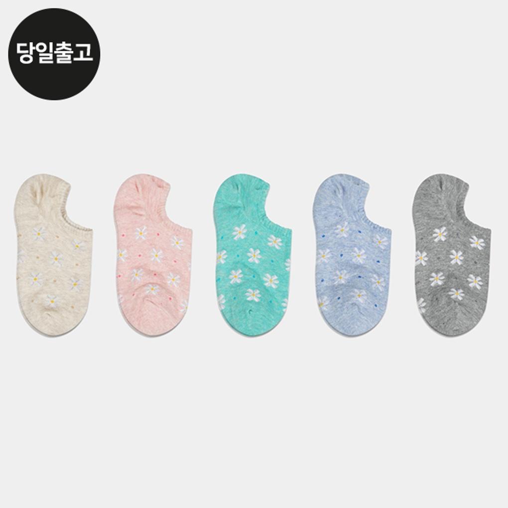 

Женские/Студенческие носки с ромашками PG (5 пар) Набор ежедневных носков-следов с цветком