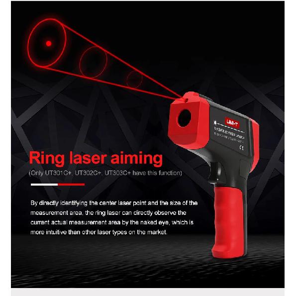 UNI-T UT301A+ UT301C+ Infrared Thermometer Digital Measure Temperature Non-contact Circle Laser Thermometer Temperature Gun