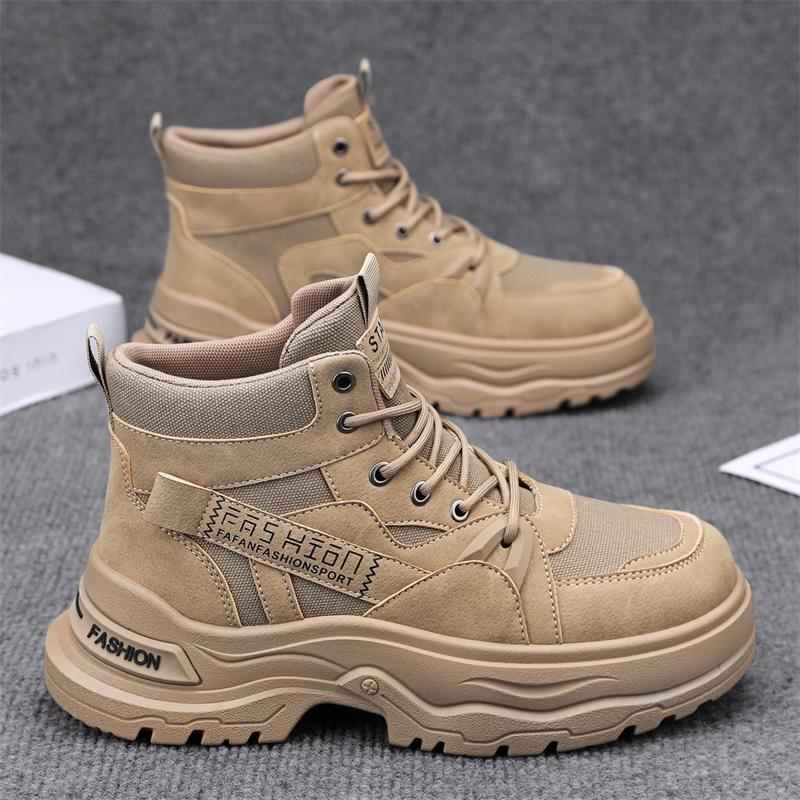 Nová móda Podzim a zima Pánské vysoké boty Martin Studenti Muži Chlapci Trendy Pracovní obuv Měkká podešev Ochrana práce Martin Tenisky