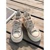 Spring and Autumn High-top Canvas Shoes Women's Niche Versatile Shoes 2 New Student Casual Thick Baseplate Shoes