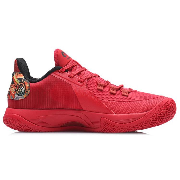 New LiNing Speed 7 Cushioning Wear Resistant Breathable Supportive Low Top Basketball Shoes Men's Red ABPR007-4