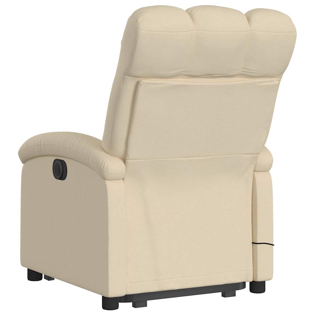 Vidaxl Lift-Up Massage Chair, Electric, Reclining, Cream