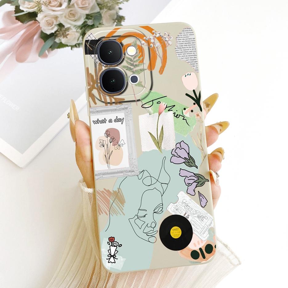 For Vivo Y31d 4G Case V2543 Stylish Girls Butterfly Painted Cover Soft TPU Phone Case For Vivo Y51 Pro 5G V2544 Vivo Y500i Shell