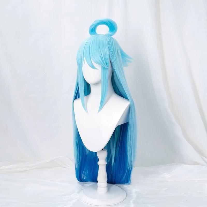Aqua Cosplay Konosuba God`s Blessing on This Wonderful World Cosplay Costume Wig Women Anime Comic Party Role Playing Outfits