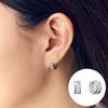 [Rosemont] Silver Cylinder One-Touch Earrings Tangle Ra25B19A