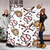 Baseball Theme Printed Blanket - Perfect for Couch, Bed, Travel & Outdoor Use | Machine Washable, Cozy & Durable.