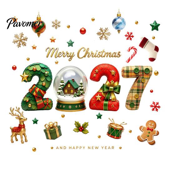 Holiday Glass Stickers Christmas Window Clings, Static Sticker with Merry Christmas, Elk Gingerbread Festive Shop Displays Man Decals, PVC