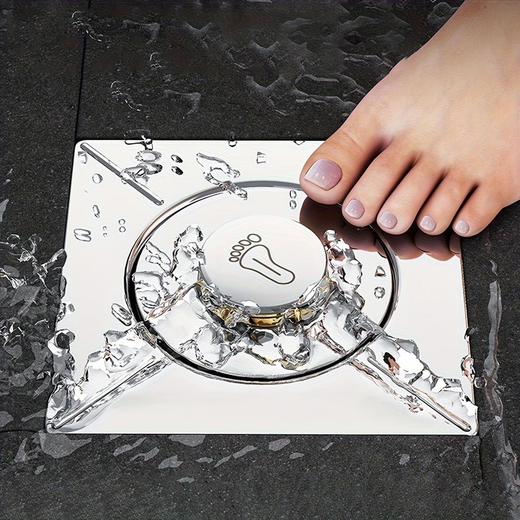Bathroom Drain Cover - Metallic Finish Anti-Clog Smooth Edge Design, Quick Drainage for Showers Bathtubs, Ideal for Renovations New Installations