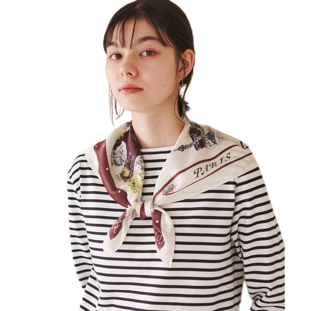 Picnic PARIS cityscape brown F [Rope Passage] scarf, (22),