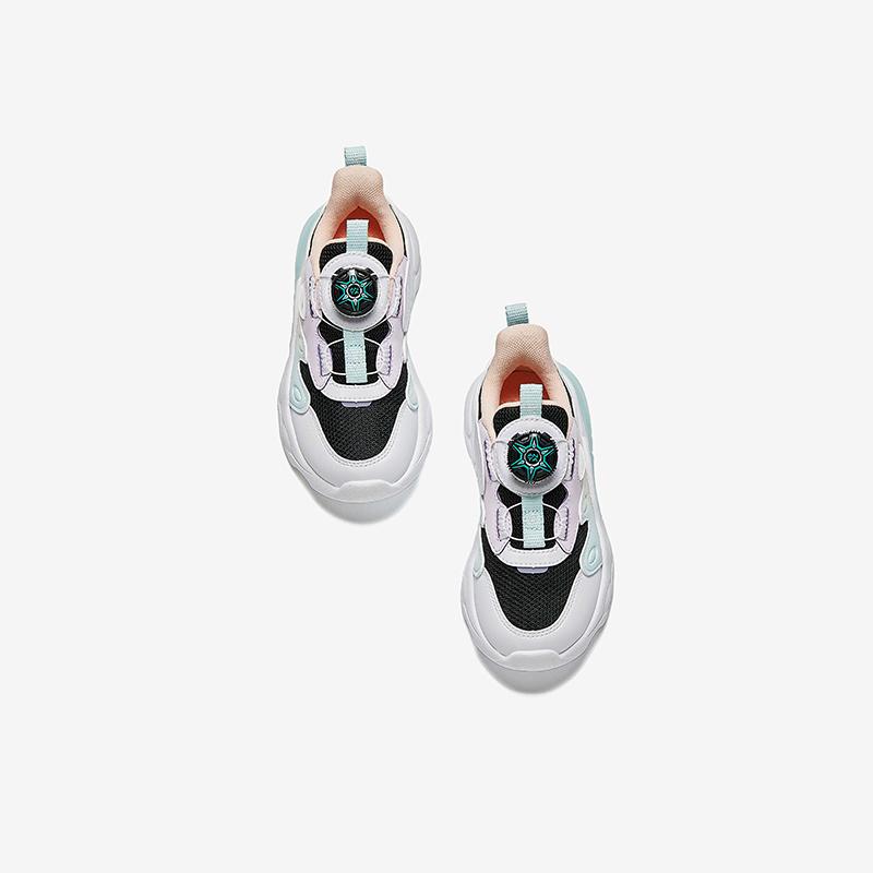 Anta Kids Synthetic Leather Mesh Comfortable Versatile Trendy Fun Light-Up Shoes Lightweight Shock Absorption Low-Top Kids Running Shoes A22449968