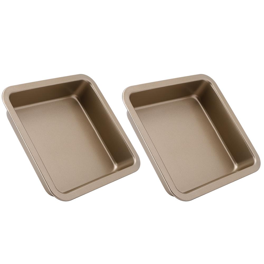 2Pcs  ‑Shaped Non‑Stick Cheese Cake Pizza Mold Tray Bakeware Kitchen Baking Tools(Black )