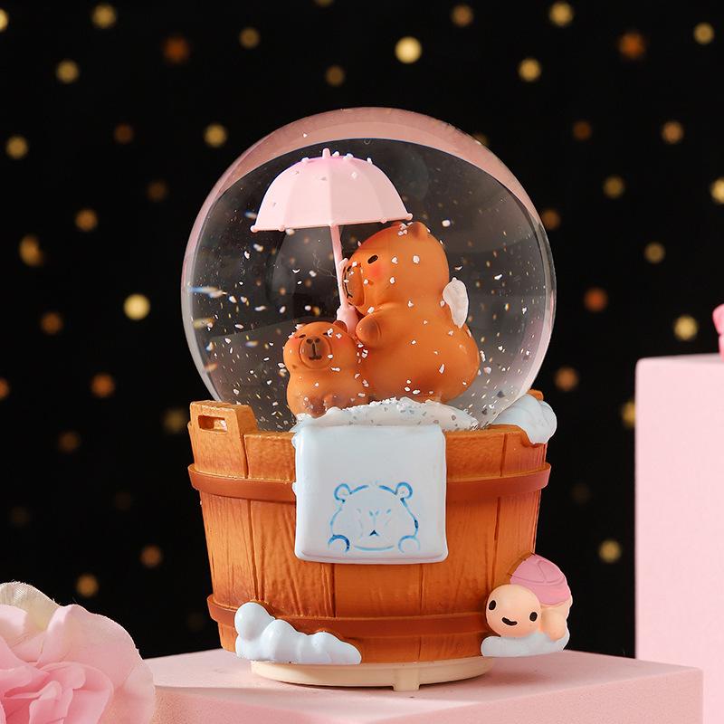 Christmas Fantasy Crystal Ball Music Box - Princess Ornament Gift for Girls' Birthdays
