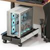 Adjustable Mobile CPU Stand with Locking Caster Wheels Computer Mobile Cart Holder for Office Gamers and Students