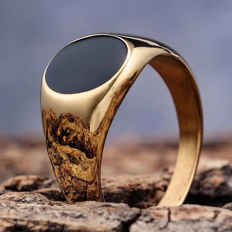 New Men's Glossy Oil-dripping Eco-friendly Alloy Ring