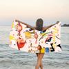 1pc Pippi Longstocking1 Beach Towel with Custom Name, Beach/Swimming/Bath/Picnic/Camping Towel, Suitable for Seaside Beaches