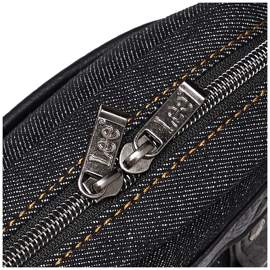 Lee Symbole Mini Shoulder Denim X Faux Black Bag, Leather, 320-3263,