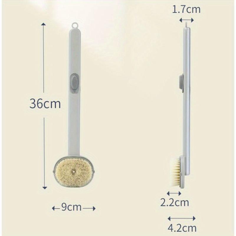 1pc Long Handle Bath Massage Soft Hair Exfoliating Cleaning Brush Body Bath Rubbing Back Brush