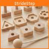 Wooden Nut Shape Stringing Puzzle Toy For Kids Fine Motor Skills Development