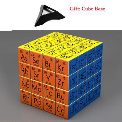 Cubo magico 3x3x3 Puzzle matematico Chimica Elemento Fisico Puzzle per bambini Cubo con base Magico Cubo Regali per bambini Giocattoli educativi