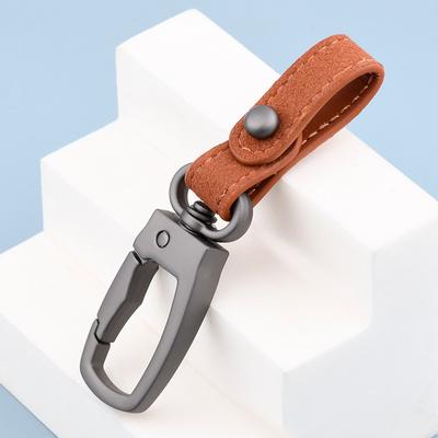 Handmade Leather Keyring DIY Car Keychain High Quality Charms Keychain Accessories Car Key Chain Men's Waist Padlock Key Ring