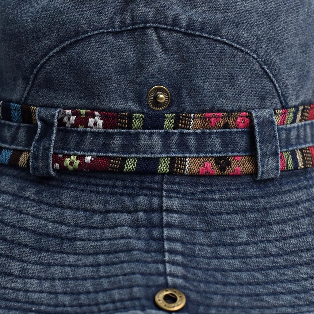 Outdoor Sun Hat Woman Bucket Hat Man Cotton Embroidered Vintage Beach Waterproof Fisherman Fishing Cap Summer Foldable Bob Man