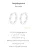 Tide S925 Sterling Silver Diamond Ear Hoops - Women's Punk Cold Style Fashion Earrings