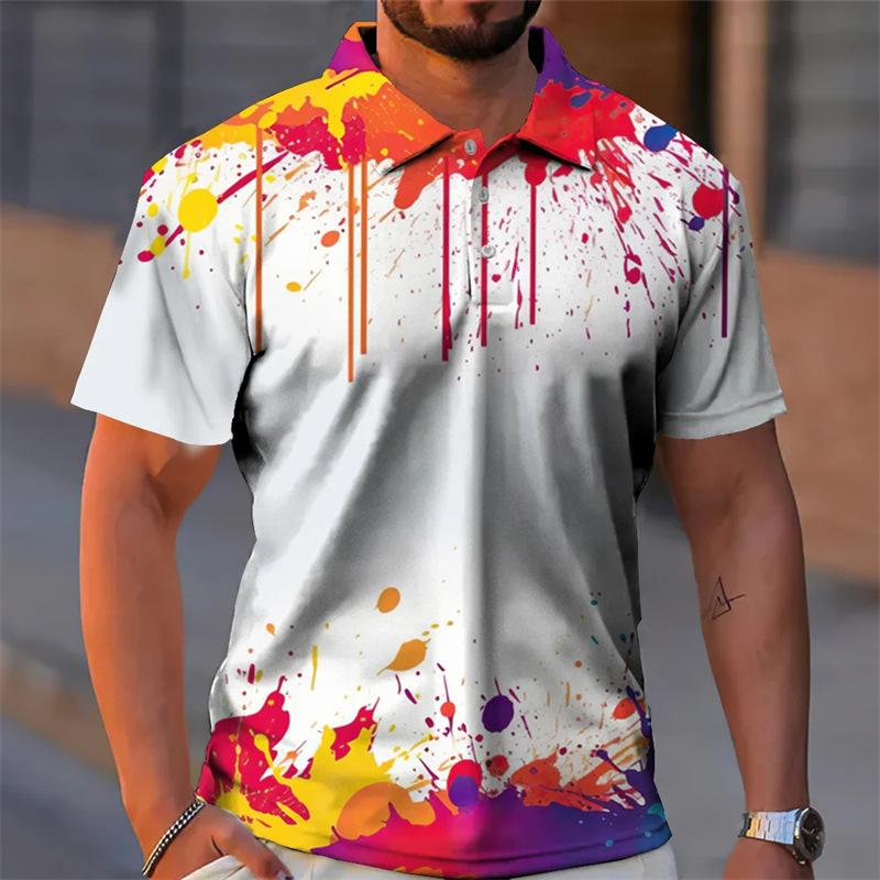 Stylish casual short-sleeve stand collar polo shirt, perfect for daily wear.