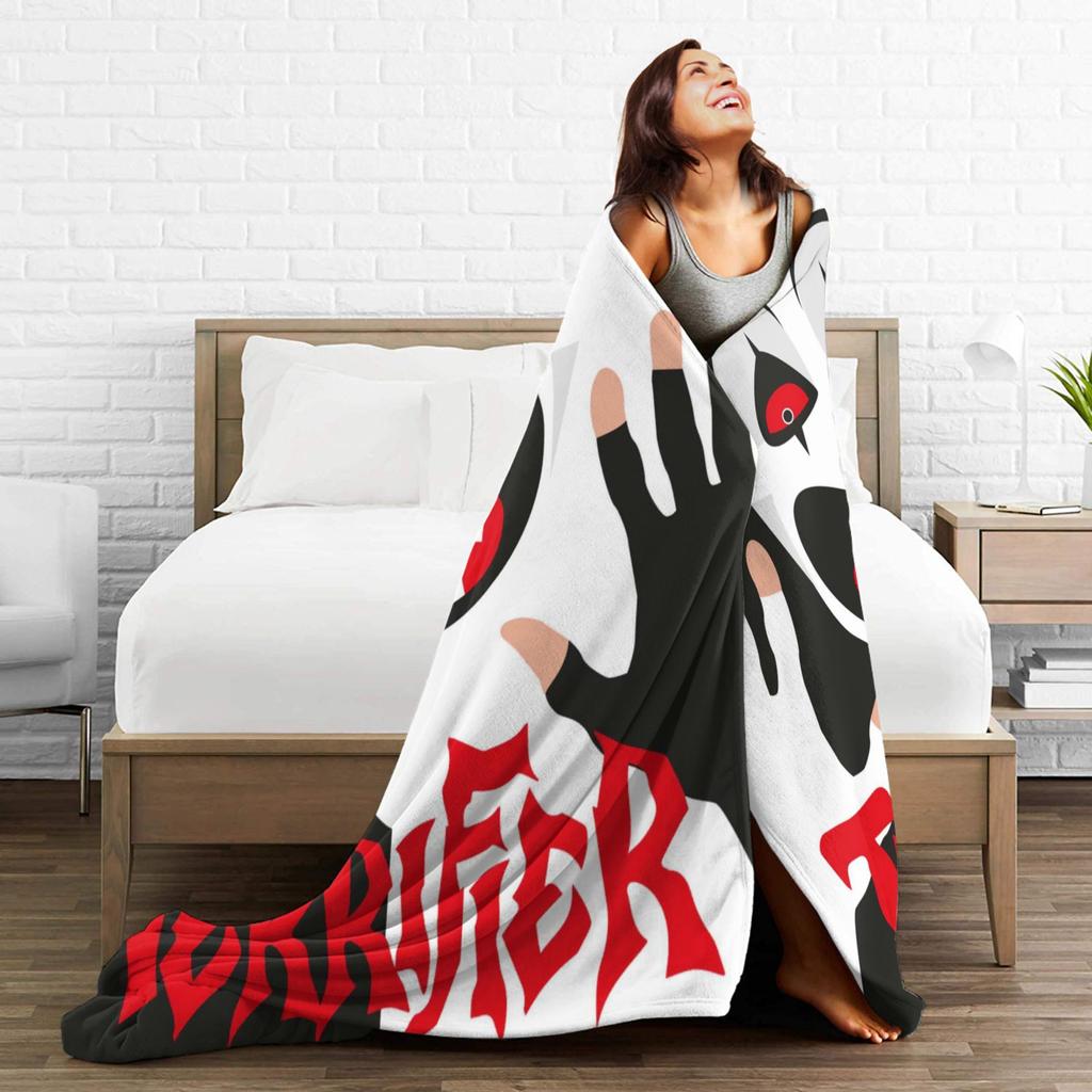 Terrifier Horror Film Blanket Quality Soft Warm Throw Blanket Winter Child Couch Chair Sofa Bed Novelty Bedspread