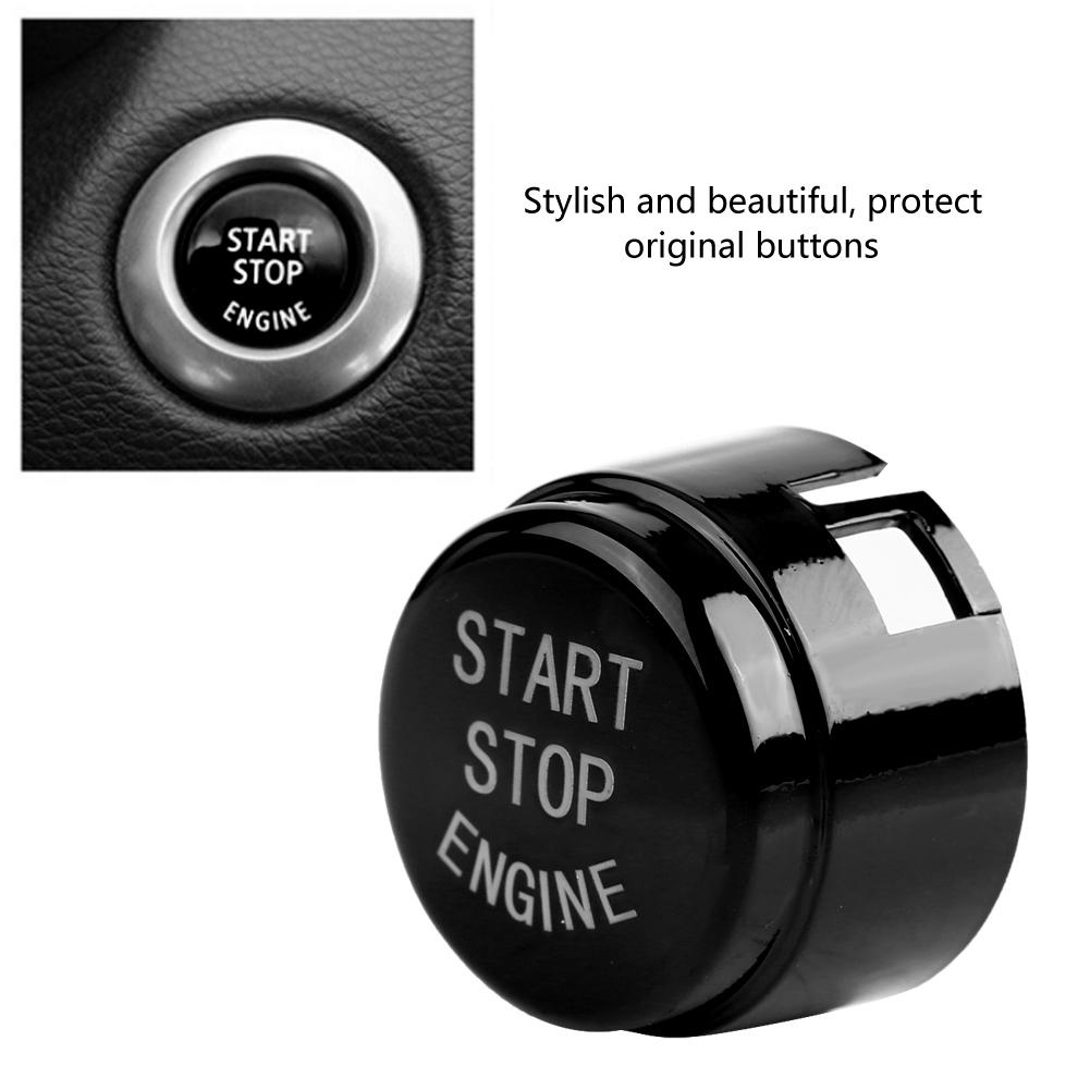Car Engine One Button Start Button for BMW F30 3 Series F Disk Bottom without Start&Stop Black