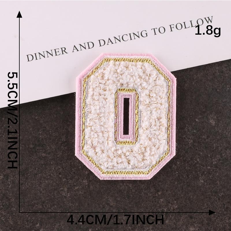 Computer Embroidery Gold Silk Towel Embroidery Cloth Label English Alphabet Hand Account Diy Patch Accessories Chenier Embroidery Cloth Sticker