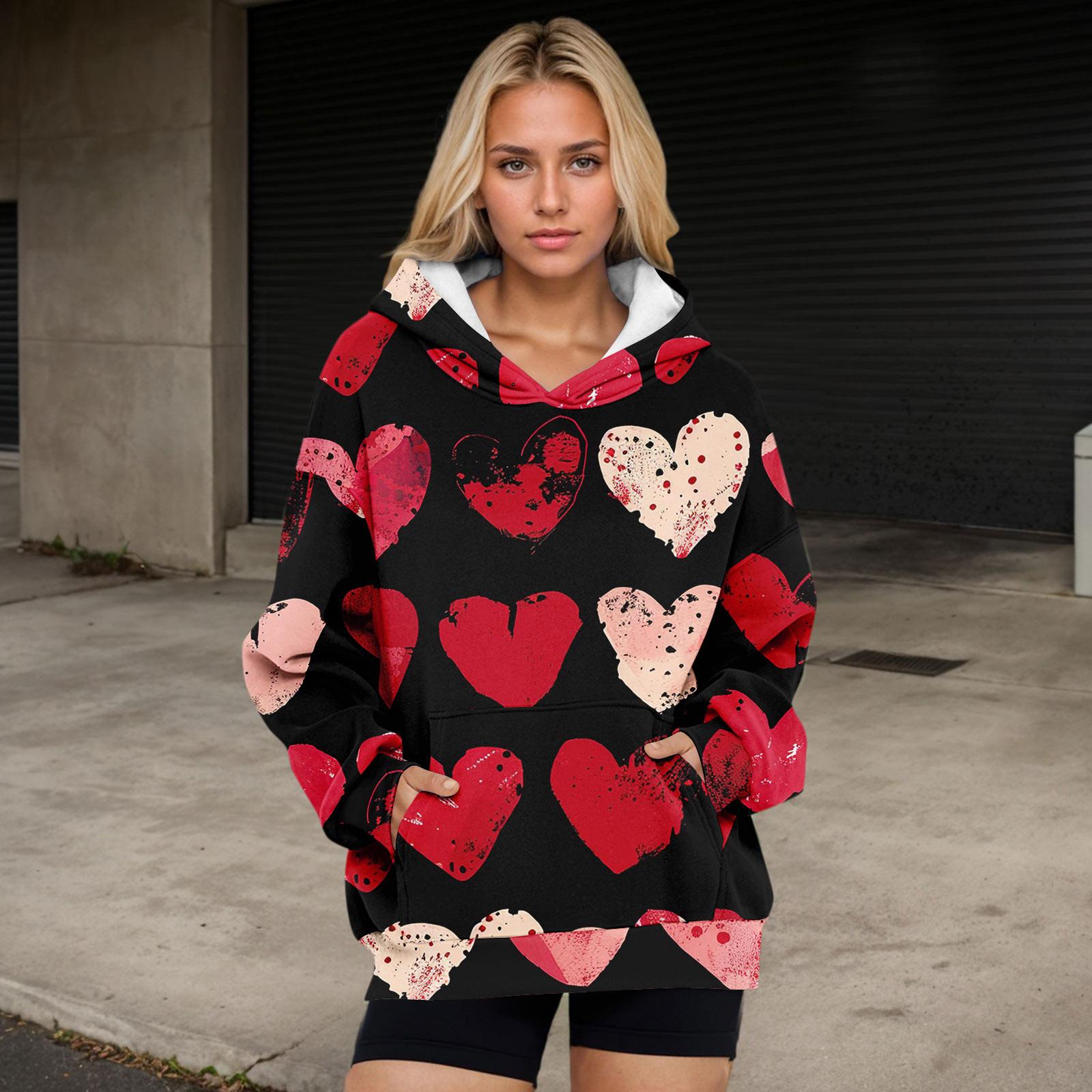 

Женские толстовки большого размера, флисовые толстовки, рубашки с длинными рукавами, пуловер, осенняя одежда с карманом XXXL красный