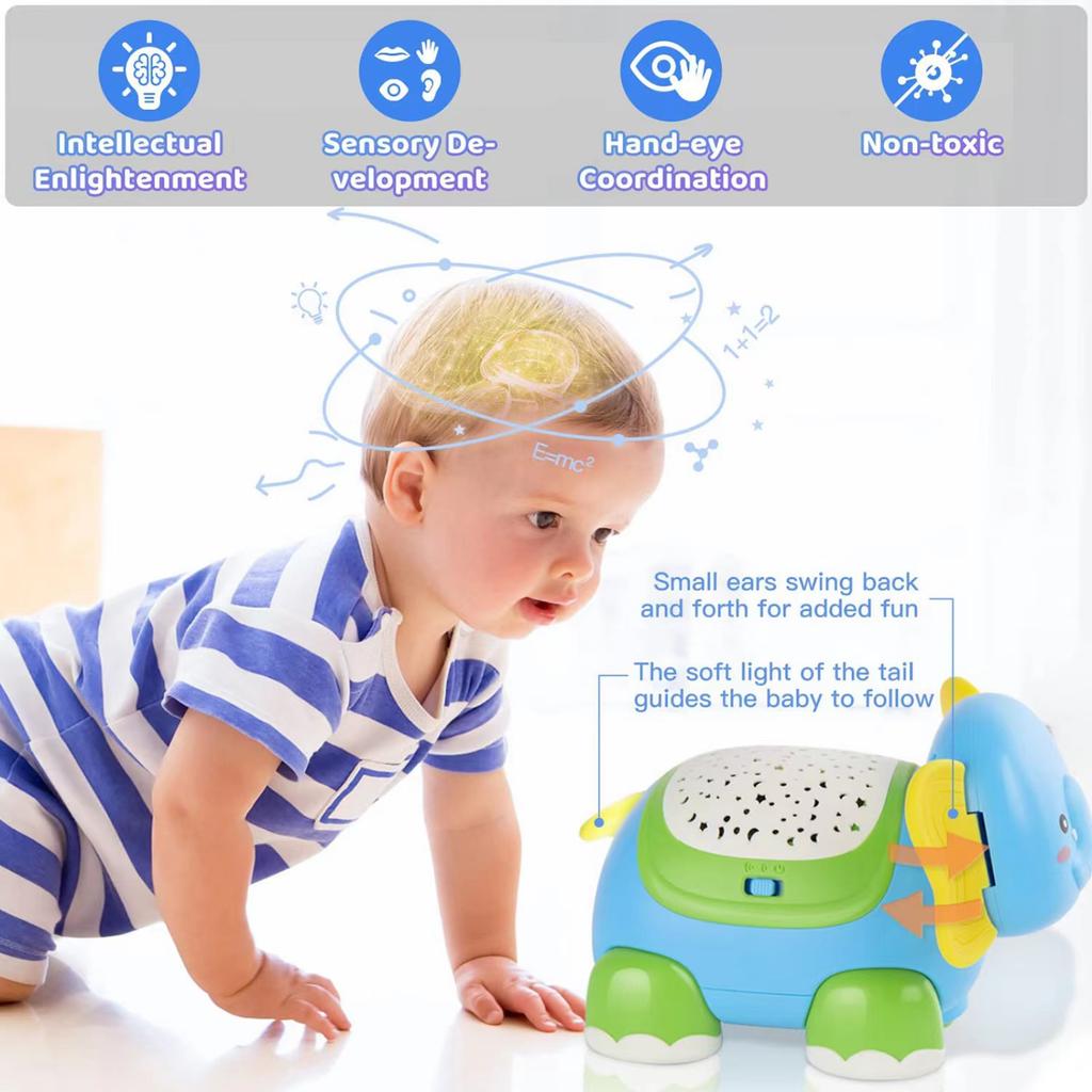 Children's Puzzle Music, Intelligent Obstacle Avoidance Elephant For Babies Learning To Walk