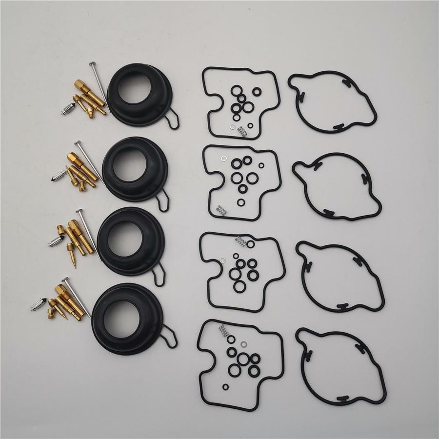 4 Set Carburetor Rebuild Repair Kit w/ Diaphragm Vacuum For Honda CBR400 RR NC29