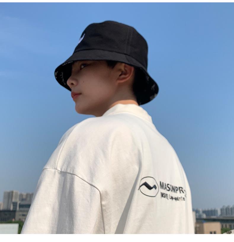 Trendy Double-Sided Embroidered Fisherman Hat for All Seasons - Unisex Casual Style