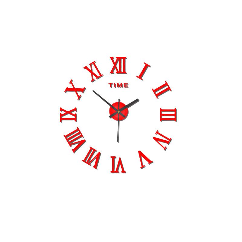Large 3d Diy Wall Clock Accessories Punch-free Travel Time Accuracy Environmental Protection Material for Living Room Bedroom