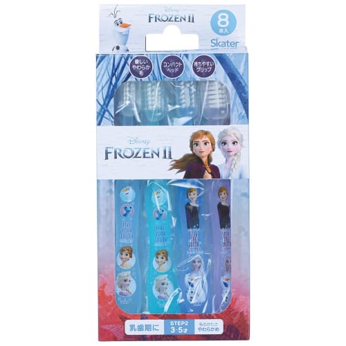 Skater Toothbrush, Soft Toothbrush for Preschoolers, Ages 3-5, 8 Brushes, 14cm, Disney Frozen 2 Design, TB5SE-A