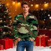 Men's Casual Camouflage Printed Semi-zipper Retro Long-sleeved Sports Sweatshirt